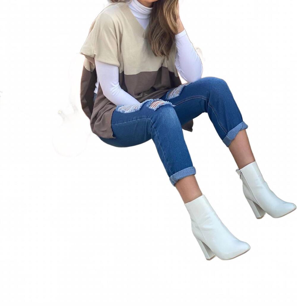 NEW CLOUDWALK calla color block poncho in mocha